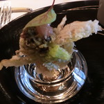 レストラン マノワ - フキノトウのフリット(アミューズ)