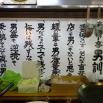 男のラーメン　神戸ちぇりー亭 - 2012.1.7 ちぇりー亭 男訓
