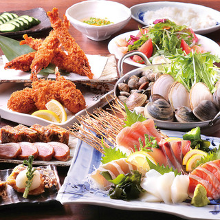 季節の食材や旬のとれたての魚介が味わえる！