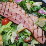 grilled bacon caesar salad