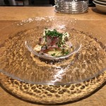 スガハラ - 大分 伊佐木 身と卵のカッペリーニ