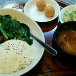 四川料理 川府 - 魯肉飯セット(魯肉飯はうまかった！ミニラーメンは普通)