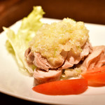 中国家庭料理 北斗 - 蒸し鶏の葱油風味@800円