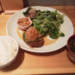 Ekimae Ranzan Shokudou - ハンバーグ定食（700円）