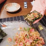 錦江湾 - 海苔半分にして具沢山に！