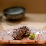 日本橋蛎殻町 すぎた - 2019.7 宮城七ヶ浜漬け込みにした子持ち蝦蛄