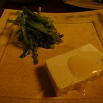 Umazake Kamunabi - 2012-01-07鰆の蒲鉾と壬生菜胡麻和え（付だし）