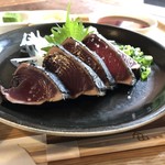 実家カフェ山田 - かつおの藁焼き塩タタキ定食