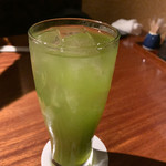 旧月 - 緑茶ハイです。濃すぎて飲むのが大変でした。
