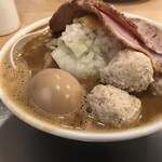 麺場 力皇 - 極 力皇麺 全部のせ 別角度から