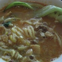 中国料理 四川 - 小皿に取り分けた後の坦々麺
