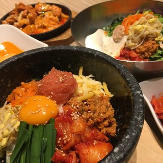 お料理のみ 石焼明太子チーズビビンバ付きコース 2 000円 6品 東京純豆腐 御茶ノ水ワテラス店 新御茶ノ水 韓国料理 食べログ