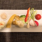 BAR食堂CORAZON - 県産野菜のディップハーフ