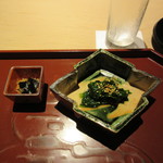 銀座うち山 - ちりめん山椒　＆　おひたし