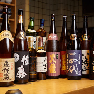全国の日本酒や国産ウイスキーのハイボールなど種類豊富にご用意