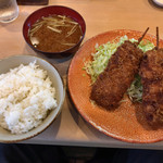 とんかつ鈴本 - 串かつ定食 900円