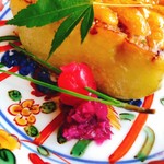 行楽庵 - チョロギとしば漬けが添えられています。