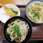 讃岐うどん 上原屋本店 - ひやかけ、かけ、えび天