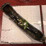 日本料理 TOBIUME - ｸﾞﾘｰﾝｱｽﾊﾟﾗと甲烏賊の木の芽和え