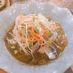 なな治 - 〆秋刀魚ともずくの酢の物  650円