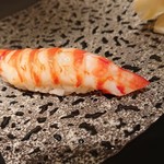 鮨 水月 - 車エビ。茹で立て。