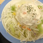 松屋 - たっぷりポテサラに生野菜のサラダ！