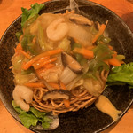 おぎ野 - あんかけばり蕎麦をリクエスト。もちろん蕎麦で。