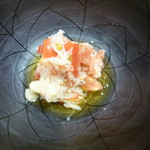 鮨 ふくじゅ - フルーツトマトと蟹の和え物