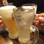 Ra-Men Inariya - 乾杯（ビールとレモンサワー）