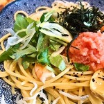 洋麺屋 五右衛門 - たらこと素揚げしらすと湯葉の京風だし仕立て