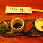 酔 - つき出し（蒸しうに他）