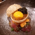 炭火割烹 白坂 - スペシャリテ　鮪と雲丹の冷製
