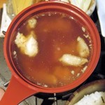 ラ プランシュ - 比内地鶏の骨で取ったスープ鍋