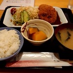Kazuhirotei - 牛メンチカツ定食