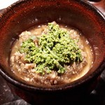 炭火割烹 白坂 - 干し貝柱と茶碗蒸し