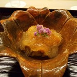 道人 - 焼いた京都の茄子に根室の赤ウニとジュレ