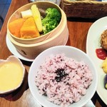 寺蔵カフェ - 雑穀米&蒸籠蒸し野菜❗(*^ー^)ノ♪
