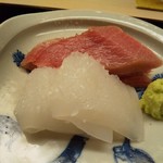 道人 - マグロのさしとイカの飾り包丁が素晴らしい
