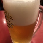 中華料理 龍鳳酒家 - 生ビール。