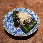 侘家古暦堂 - 《秋山総料理長 おすすめコース》 
      ●やき物
      ・野菜二種
      ピーマン