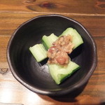 居酒屋がんこ - お通し（もろキュウ）