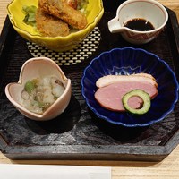 手打ちそば 大石 - ランチでも頼めばお通しが