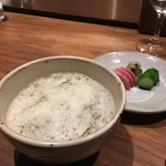 新橋 いっぱし - 昆布と鰹出汁醤油をかけてで