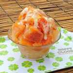 いちごカフェ - 柿の果実かき氷これはオイシイ数量限定