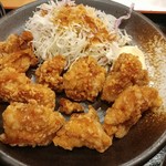 旬鮮酒場 天狗 - 鶏の唐揚げ（８個）定食　５５０円