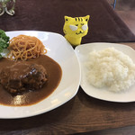 洋食キッチン cocoro - 料理写真:ハンバーグ＆ライス　※あらびきハンバーグ和牛100%1609 1,080円(税込)