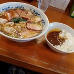 下前商店 - 叉焼ワンタンメン＆スモールカレーライス