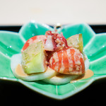 Nishikawa - 無花果、 フルーツトマト 加賀太胡瓜、 茗荷、 胡麻とポン酢