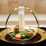 Nishikawa - 鯖寿司 鱧寿司 新甘藷（さつまいも） 丹波紫ずきん（枝豆） ゴーヤの白和え