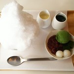 木下茶園 - 伊勢抹茶氷(ミルク蜜付き)